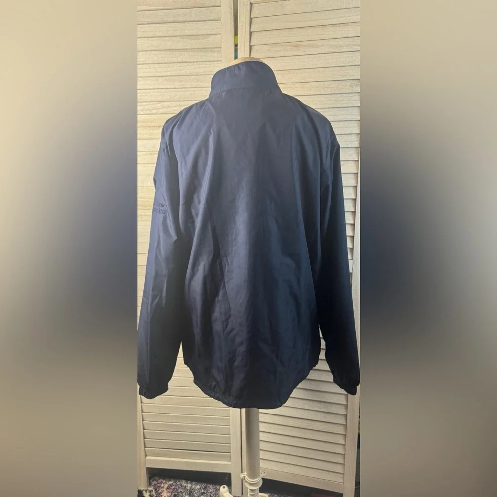 Ultra Club Navy Quarter Zip Windbreaker Pullover Jacket Athleisure Coastal